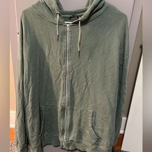 Dark green zip up hoodie